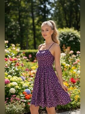 Vintage 1960s Lanz Originals Floral Sundress 💜🌿